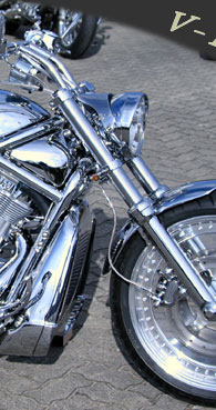 Bikes muss man f�hlen- V-ROD Chrome bei Route 66 Cycles